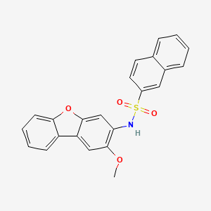 molecular formula C23H17NO4S B4893041 N-(2-methoxydibenzofuran-3-yl)naphthalene-2-sulfonamide 