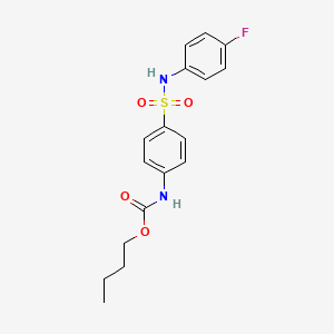 molecular formula C17H19FN2O4S B4893259 butyl N-[4-[(4-fluorophenyl)sulfamoyl]phenyl]carbamate 