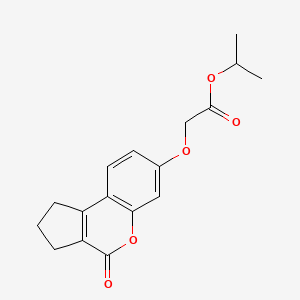 molecular formula C17H18O5 B4893284 Isopropyl ((4-oxo-1,2,3,4-tetrahydrocyclopenta(C)chromen-7-YL)oxy)acetate 