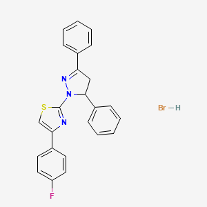 molecular formula C24H19BrFN3S B4893364 2-(3,5-Diphenyl-3,4-dihydropyrazol-2-yl)-4-(4-fluorophenyl)-1,3-thiazole;hydrobromide 