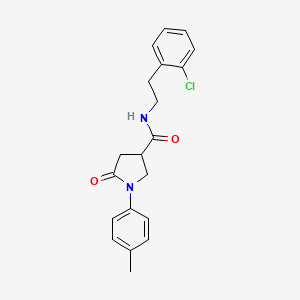 molecular formula C20H21ClN2O2 B4893494 N-[2-(2-chlorophenyl)ethyl]-1-(4-methylphenyl)-5-oxopyrrolidine-3-carboxamide 
