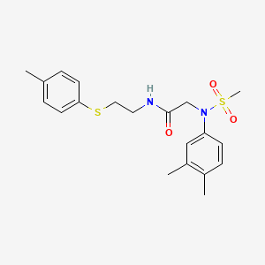 molecular formula C20H26N2O3S2 B4893650 N~2~-(3,4-dimethylphenyl)-N-{2-[(4-methylphenyl)sulfanyl]ethyl}-N~2~-(methylsulfonyl)glycinamide 