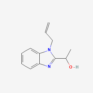 molecular formula C12H14N2O B4893668 1-(1-allyl-1H-benzo[d]imidazol-2-yl)ethanol 