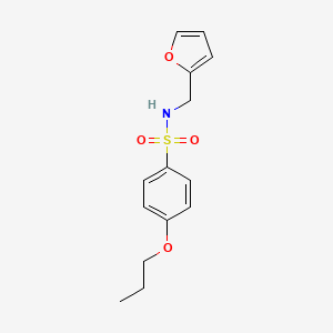 molecular formula C14H17NO4S B4893674 N-(furan-2-ylmethyl)-4-propoxybenzenesulfonamide 
