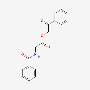 molecular formula C17H15NO4 B4893694 Phenacyl 2-benzamidoacetate CAS No. 19793-46-5