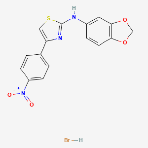molecular formula C16H12BrN3O4S B4893698 N-(1,3-benzodioxol-5-yl)-4-(4-nitrophenyl)-1,3-thiazol-2-amine;hydrobromide 
