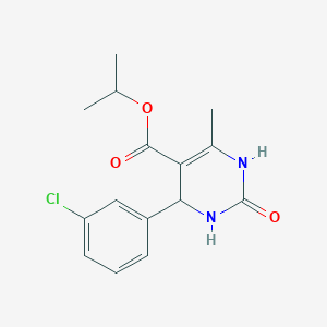 molecular formula C15H17ClN2O3 B4893763 Propan-2-yl 4-(3-chlorophenyl)-6-methyl-2-oxo-1,2,3,4-tetrahydropyrimidine-5-carboxylate 