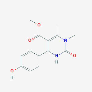 molecular formula C14H16N2O4 B4893838 Methyl 4-(4-hydroxyphenyl)-1,6-dimethyl-2-oxo-1,2,3,4-tetrahydropyrimidine-5-carboxylate 