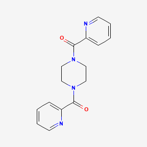 molecular formula C16H16N4O2 B4893968 bis(3-pyridylformyl)piperazine CAS No. 17433-21-5