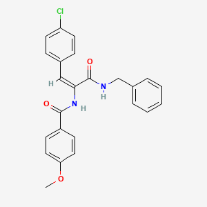 molecular formula C24H21ClN2O3 B4894279 N-[(E)-3-(benzylamino)-1-(4-chlorophenyl)-3-oxoprop-1-en-2-yl]-4-methoxybenzamide 