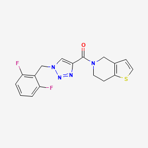 molecular formula C17H14F2N4OS B4894563 [1-[(2,6-difluorophenyl)methyl]triazol-4-yl]-(6,7-dihydro-4H-thieno[3,2-c]pyridin-5-yl)methanone 