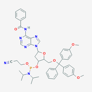 molecular formula C47H52N7O7P B048947 5'-O-(4,4'-Dimethoxytrityl)-N6-benzoyl-2'-deoxyadenosine-3'-(2-cyanoethyl-N,N-diisopropyl)phosphoramidite CAS No. 98796-53-3