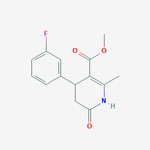 molecular formula C14H14FNO3 B4894935 Methyl 4-(3-fluorophenyl)-2-methyl-6-oxo-1,4,5,6-tetrahydropyridine-3-carboxylate 