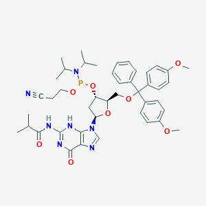 molecular formula C44H54N7O8P B048950 DMT-dG(ib) Phosphoramidite CAS No. 93183-15-4