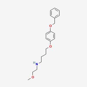 molecular formula C20H27NO3 B4895027 N-(2-methoxyethyl)-4-(4-phenylmethoxyphenoxy)butan-1-amine 