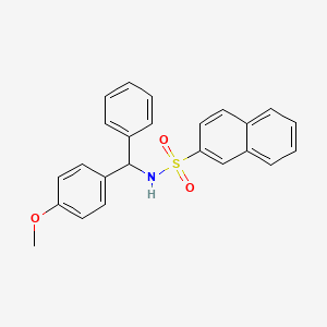 molecular formula C24H21NO3S B4895167 N-[(4-methoxyphenyl)(phenyl)methyl]naphthalene-2-sulfonamide CAS No. 5928-58-5
