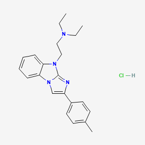 molecular formula C22H27ClN4 B4895250 N,N-diethyl-2-[2-(4-methylphenyl)imidazo[1,2-a]benzimidazol-4-yl]ethanamine;hydrochloride 