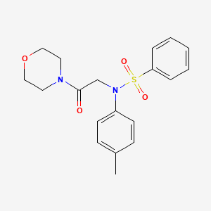 molecular formula C19H22N2O4S B4895300 N-(4-methylphenyl)-N-[2-(morpholin-4-yl)-2-oxoethyl]benzenesulfonamide 