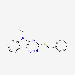 molecular formula C19H18N4S B4895489 3-(benzylsulfanyl)-5-propyl-5H-[1,2,4]triazino[5,6-b]indole 
