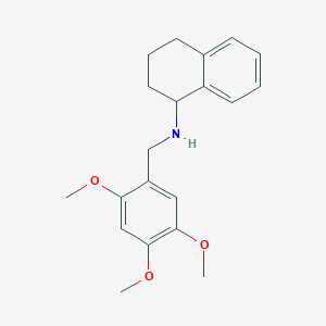 molecular formula C20H25NO3 B4895574 N-(1,2,3,4-TETRAHYDRO-1-NAPHTHALENYL)-N-(2,4,5-TRIMETHOXYBENZYL)AMINE 