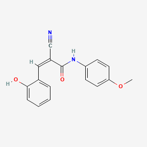 molecular formula C17H14N2O3 B4895641 (Z)-2-cyano-3-(2-hydroxyphenyl)-N-(4-methoxyphenyl)prop-2-enamide 