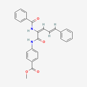 molecular formula C26H22N2O4 B4895663 Methyl 4-[(2E,4E)-5-phenyl-2-(phenylformamido)penta-2,4-dienamido]benzoate 
