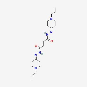 molecular formula C20H36N6O2 B4895668 N',N'-BIS(1-PROPYLPIPERIDIN-4-YLIDENE)BUTANEDIHYDRAZIDE 