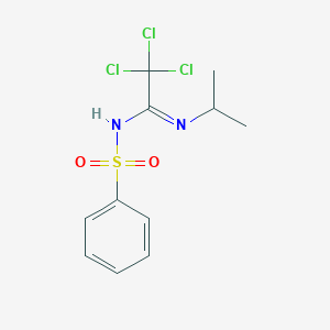 molecular formula C11H13Cl3N2O2S B489578 N-(2,2,2-trichloro-N-isopropylethanimidoyl)benzenesulfonamide CAS No. 647823-06-1