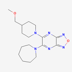 molecular formula C17H26N6O2 B4895787 5-(1-azepanyl)-6-[4-(methoxymethyl)-1-piperidinyl][1,2,5]oxadiazolo[3,4-b]pyrazine 