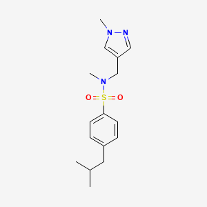 molecular formula C16H23N3O2S B4895791 4-ISOBUTYL-N~1~-METHYL-N~1~-[(1-METHYL-1H-PYRAZOL-4-YL)METHYL]-1-BENZENESULFONAMIDE 