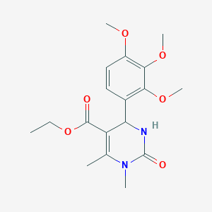 molecular formula C18H24N2O6 B4896033 ethyl 1,6-dimethyl-2-oxo-4-(2,3,4-trimethoxyphenyl)-1,2,3,4-tetrahydro-5-pyrimidinecarboxylate 
