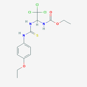 molecular formula C14H18Cl3N3O3S B4896099 ETHYL 2,2,2-TRICHLORO-1-(((4-ETHOXYANILINO)CARBOTHIOYL)AMINO)ETHYLCARBAMATE CAS No. 303061-91-8