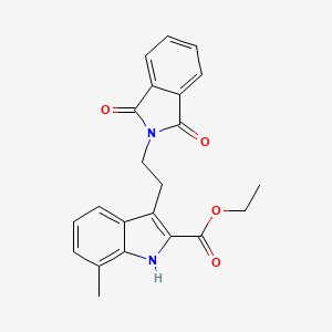 molecular formula C22H20N2O4 B4896255 ethyl 3-[2-(1,3-dioxo-1,3-dihydro-2H-isoindol-2-yl)ethyl]-7-methyl-1H-indole-2-carboxylate 