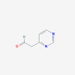 molecular formula C6H6N2O B048963 4-Pyrimidineacetaldehyde CAS No. 120455-87-0