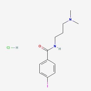 molecular formula C12H18ClIN2O B4896388 N-[3-(dimethylamino)propyl]-4-iodobenzamide;hydrochloride 