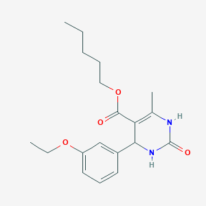 molecular formula C19H26N2O4 B4896500 Pentyl 4-(3-ethoxyphenyl)-6-methyl-2-oxo-1,2,3,4-tetrahydropyrimidine-5-carboxylate 