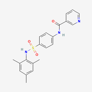 molecular formula C21H21N3O3S B4896694 N-[4-(MESITYLSULFAMOYL)PHENYL]NICOTINAMIDE 