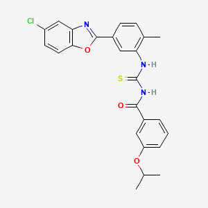 molecular formula C25H22ClN3O3S B4896698 N-[[5-(5-chloro-1,3-benzoxazol-2-yl)-2-methylphenyl]carbamothioyl]-3-propan-2-yloxybenzamide 