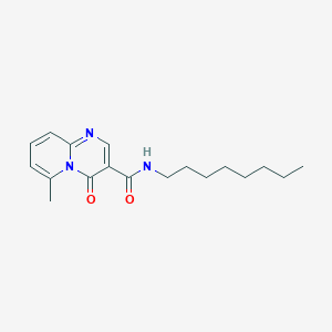 molecular formula C18H25N3O2 B048967 4H-Pyrido(1,2-a)pyrimidine-3-carboxamide, 6-methyl-N-octyl-4-oxo- CAS No. 125055-59-6