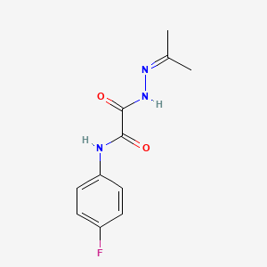 molecular formula C11H12FN3O2 B4896769 N-(4-fluorophenyl)-N'-(propan-2-ylideneamino)oxamide 