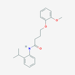 molecular formula C20H25NO3 B489681 N-(2-isopropylphenyl)-4-(2-methoxyphenoxy)butanamide CAS No. 685846-88-2
