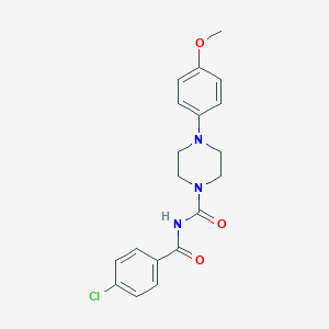 molecular formula C19H20ClN3O3 B489703 N-(4-chlorobenzoyl)-4-(4-methoxyphenyl)-1-piperazinecarboxamide CAS No. 534559-83-6
