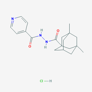 molecular formula C19H26ClN3O2 B4897048 N'-(3,5-dimethyladamantane-1-carbonyl)pyridine-4-carbohydrazide;hydrochloride 