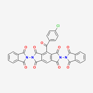 molecular formula C33H13ClN4O9 B4897087 4-[(4-chlorophenyl)carbonyl]-2,6-bis(1,3-dioxo-1,3-dihydro-2H-isoindol-2-yl)pyrrolo[3,4-f]isoindole-1,3,5,7(2H,6H)-tetrone 