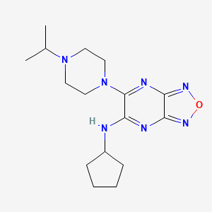 molecular formula C16H25N7O B4897110 N-cyclopentyl-6-(4-isopropyl-1-piperazinyl)[1,2,5]oxadiazolo[3,4-b]pyrazin-5-amine 