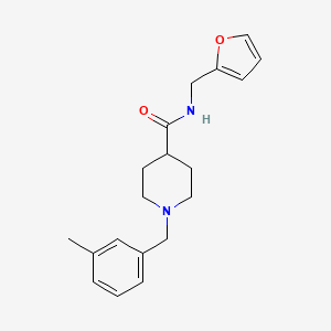 molecular formula C19H24N2O2 B4897125 N-(2-furylmethyl)-1-(3-methylbenzyl)-4-piperidinecarboxamide 