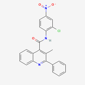 molecular formula C23H16ClN3O3 B4897162 N-(2-chloro-4-nitrophenyl)-3-methyl-2-phenylquinoline-4-carboxamide 