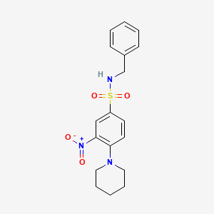 molecular formula C18H21N3O4S B4897193 N-benzyl-3-nitro-4-(1-piperidinyl)benzenesulfonamide 