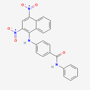 molecular formula C23H16N4O5 B4897260 4-[(2,4-dinitro-1-naphthyl)amino]-N-phenylbenzamide 