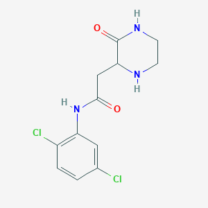 molecular formula C12H13Cl2N3O2 B4897272 N-(2,5-dichlorophenyl)-2-(3-oxopiperazin-2-yl)acetamide 